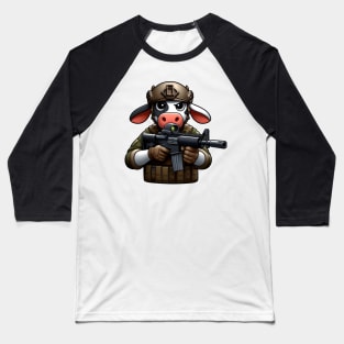 Tactical Cow Baseball T-Shirt